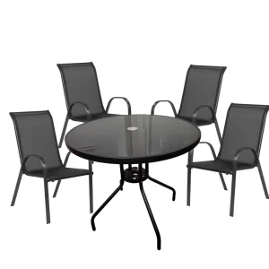 Baštenski set - Como sto + 4 stolice