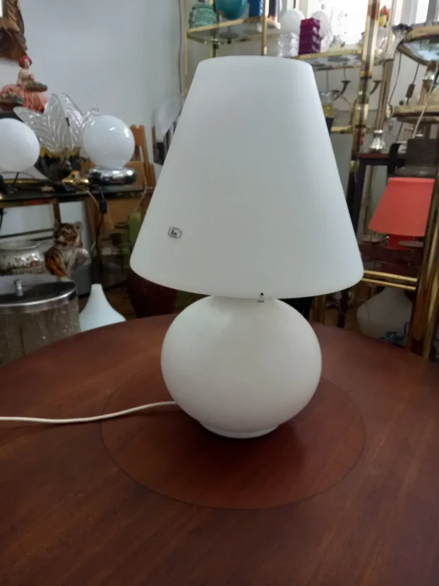 Vintage Murano glass XL table lamp 70s