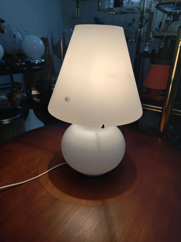 Vintage Murano glass XL table lamp 70s