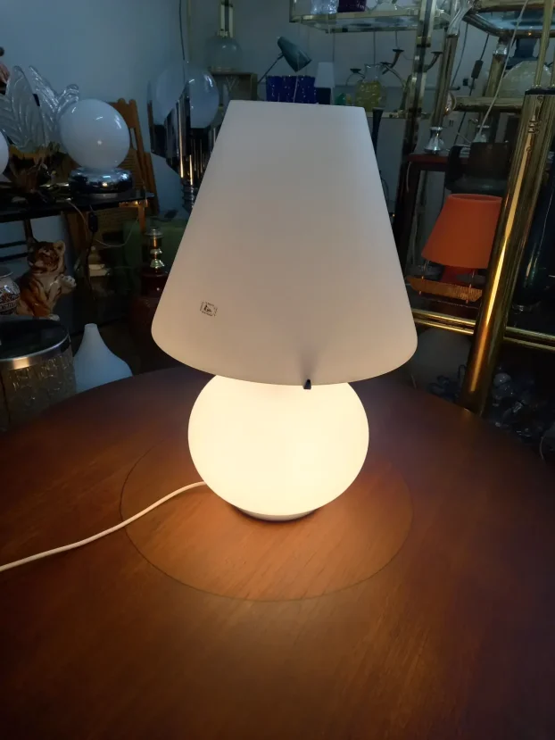 Vintage Murano glass XL table lamp 70s