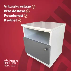 Noćni ormarić V - sivi