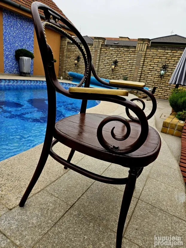 Stara tonet fotelja, wien iz 1890 godine, restaurirana, 96cm