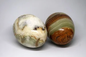 Vintage Jaja POLUDRAGI kamen AHAT mahovina i vatreni