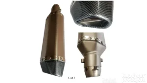 Auspuh za motor AKRAPOVIĆ silver mat / karbon 38cm - REPLIKA