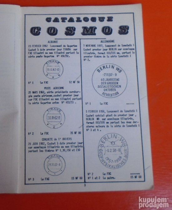 Katalog Kosmos pečati