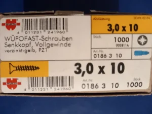 Vijci za ivericu pz1 3x10