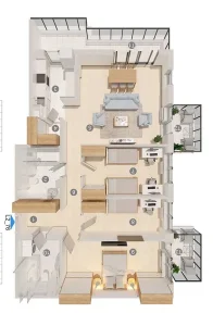 Banatska, Gornji grad, 3.5 troiposoban, 132 m²