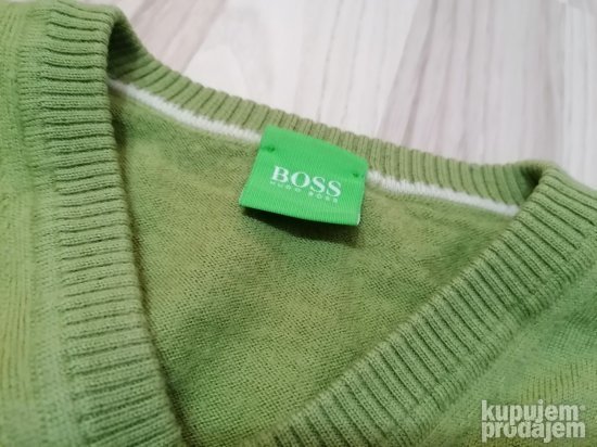 754 - HUGO BOSS Green dzemper S/M Original TOP