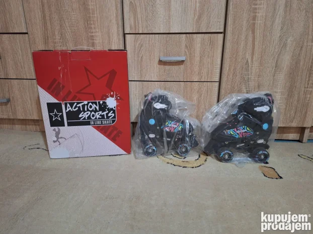 Kao nove Action rošule 33 - 36 u kutiji za devojčice roleri