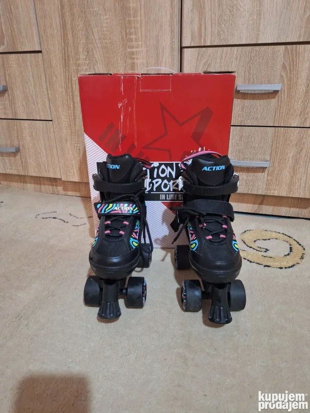 Kao nove Action rošule 33 - 36 u kutiji za devojčice roleri
