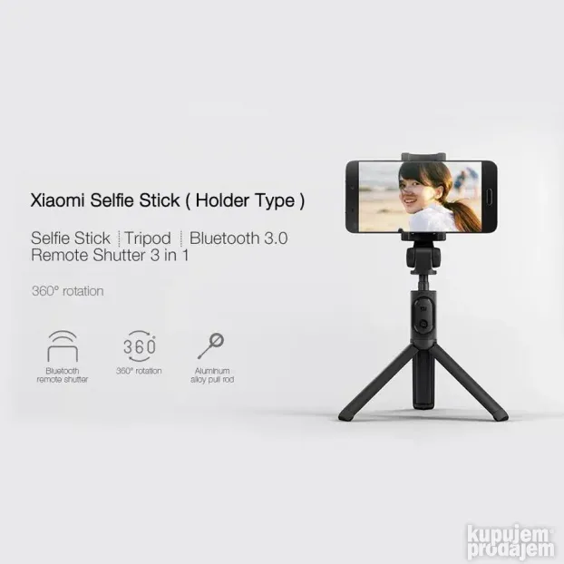 Selfie stick Xiaomi + tripod - NOVO ORIGINAL