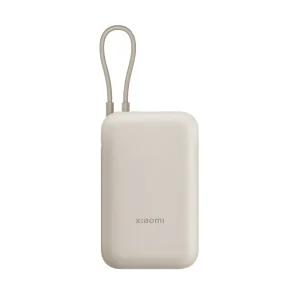 Xiaomi Power Bank 10000mah Fix Usb-c Cable Beige