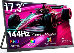UPERFECT 17.3 2K 144Hz portable monitor IPS USB C HDMI ps5