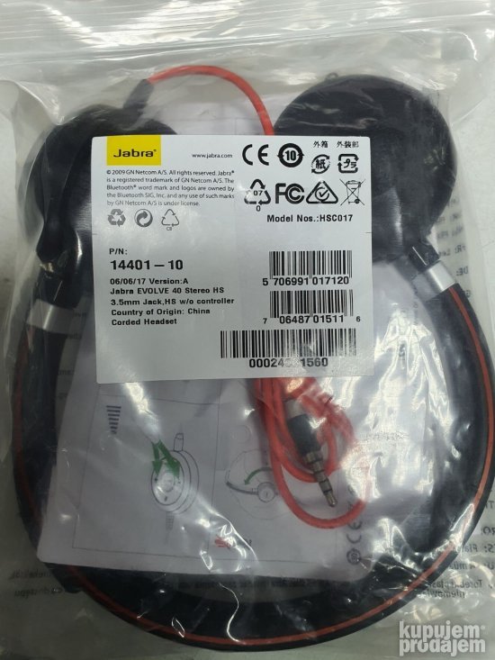 Profesionalne Zicane Slusalice - Jabra Evolve 40 MS