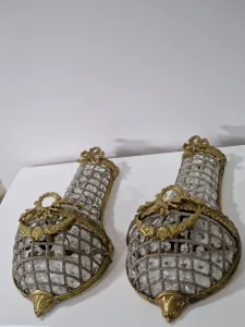 Kristalne zidne lampe u paru