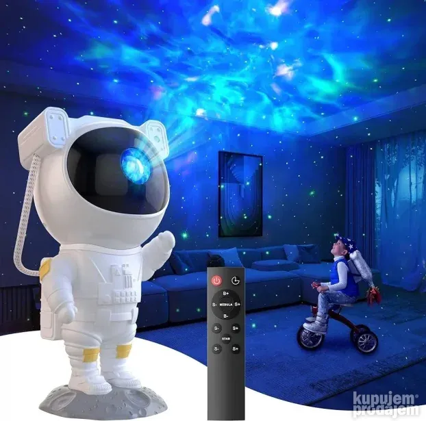 Projektor zvezdano nebo Astronaut 23cm GALAXY Lampa VECI