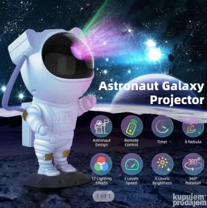 Projektor zvezdano nebo Astronaut 23cm GALAXY Lampa VECI
