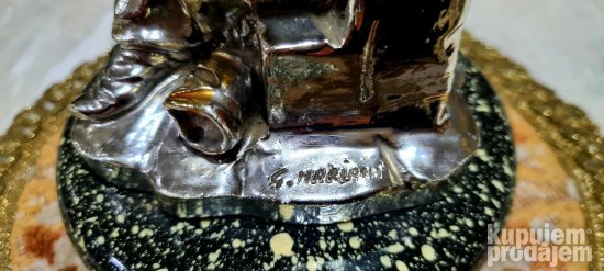 Vrhunska stara  srebrna dizajnerska potpisana figura -starac