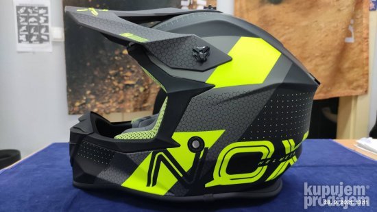 Kaciga Nox cross 633 Viper crno/zuta