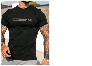 Men's Letter Printed Short Sleeve T-Shirt