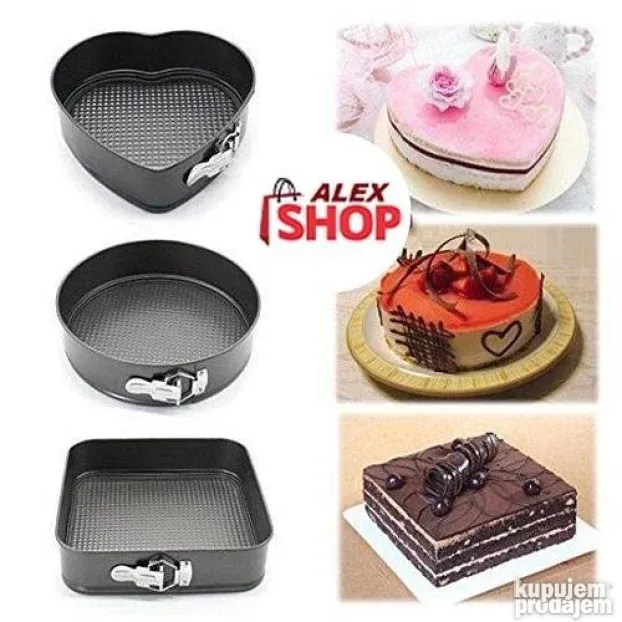 Kalupi za torte i kolače 100% nelepljivi 3 oblika