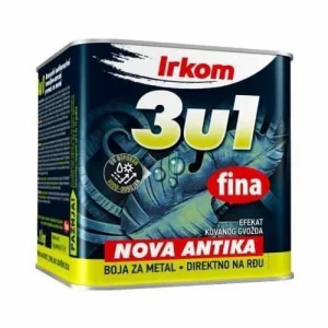 Boja za metal 3u1 Nova Antika Fina crna 1kg Irkom