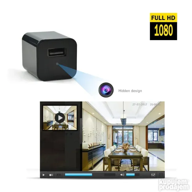 Kamera u punjacu za telefon mala spijunska WIFI kamerica