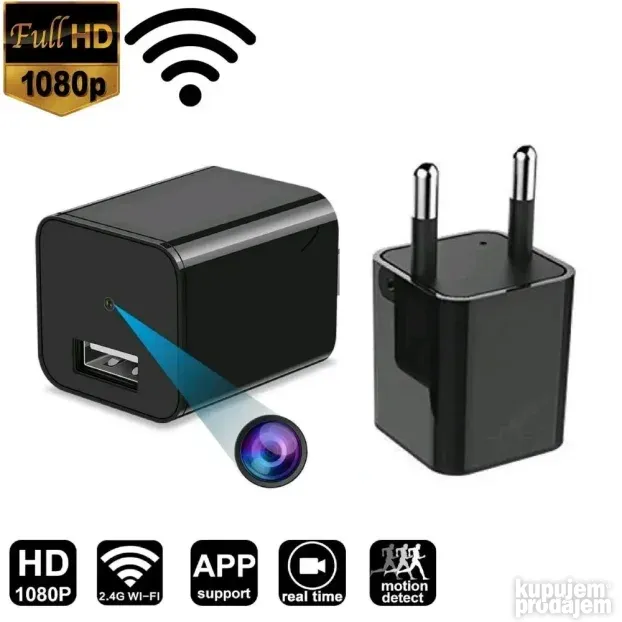 Kamera u punjacu za telefon mala spijunska WIFI kamerica