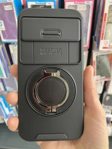 Google Pixel 8A futrola Camshield Ring Stand Crna