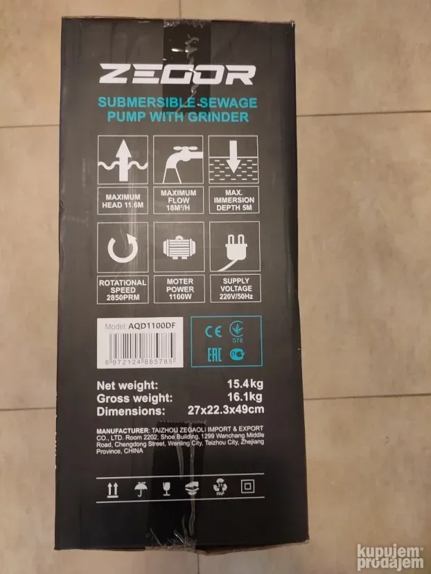 AQD1100DF Muljna Pumpa ZEGOR(P)(S) na lageru!