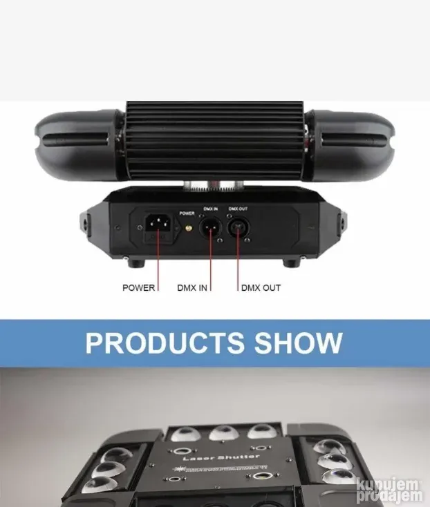 Laser strob 150W centralni sa rotacijom za diskoteke RGB