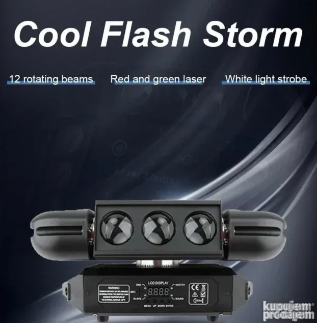 Laser strob 150W centralni sa rotacijom za diskoteke RGB