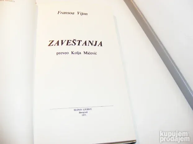ZAVEŠTANJA Fransoa Vijon