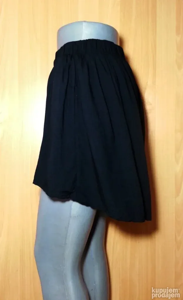Crna mini suknja - Calliope - viskoza - a4