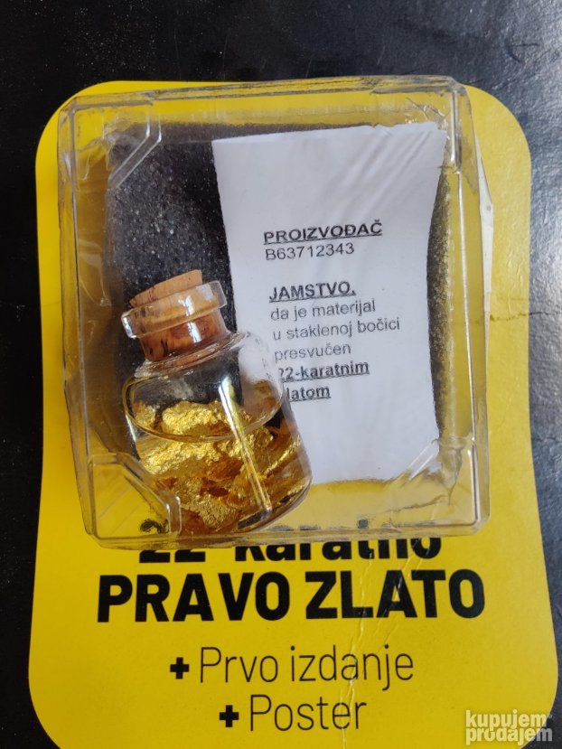 Zemljini minerali br.1 Zlato (listići zlata u bočici) Novo