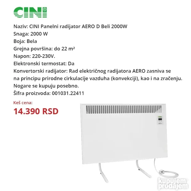 Panelni radijator (2- 5 god garancija)