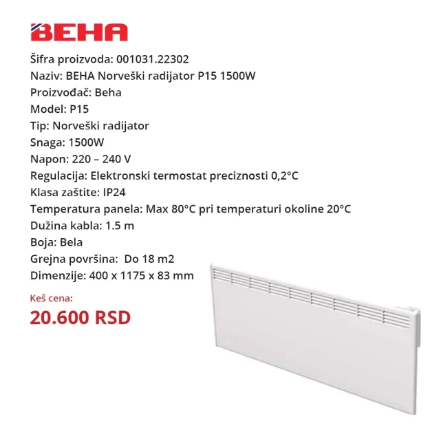 Panelni radijator - Norveški radijator (2- 5 god garancija)