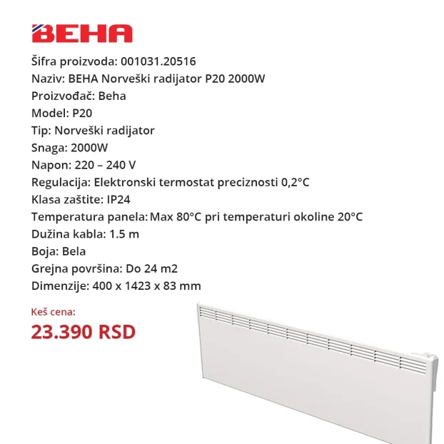 Panelni radijator - Norveški radijator (2- 5 god garancija)