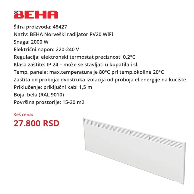 Panelni radijator - Norveški radijator (2- 5 god garancija)