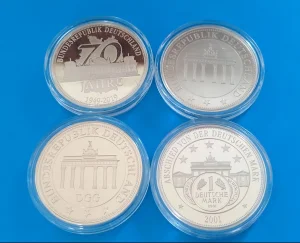 Set od 4 pozlaćene medalje Nemacka