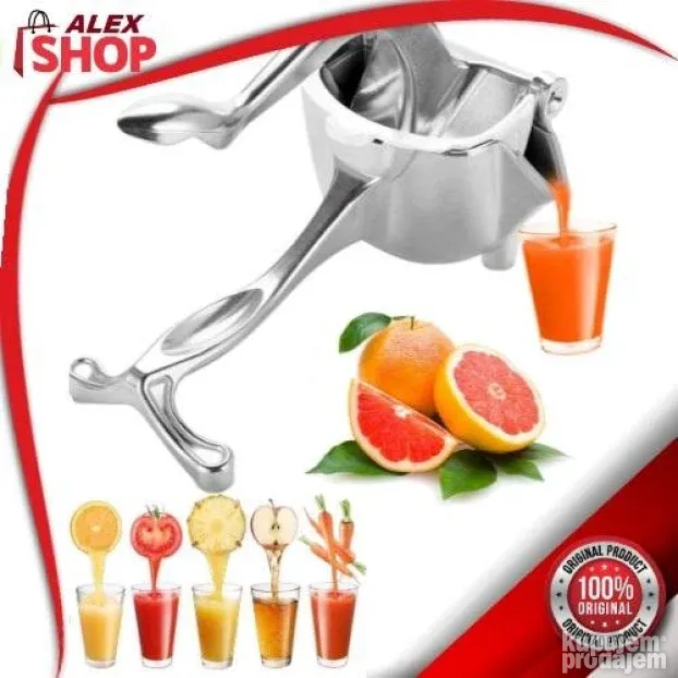 Čelična cediljka i presa za voće i povrće