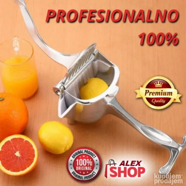 Čelična cediljka i presa za voće i povrće