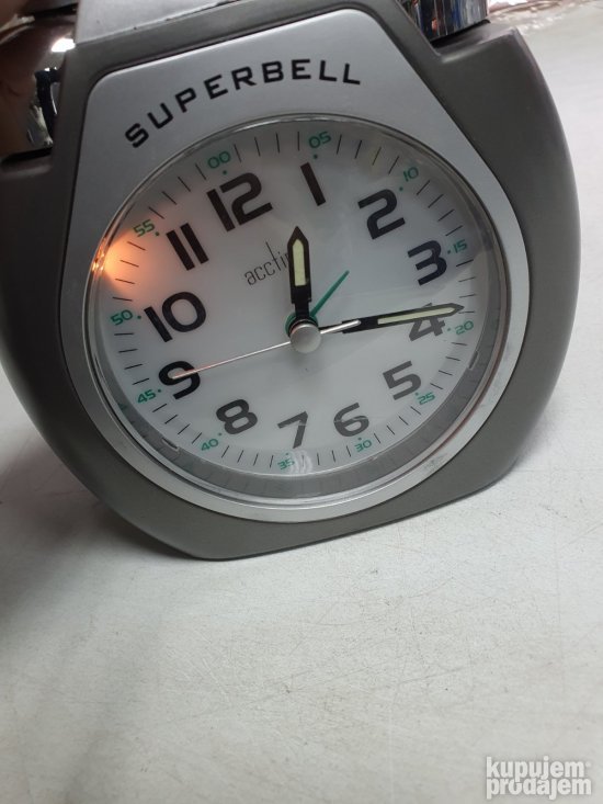 Sat- Budilnik 148x143x78mm Sivi - Acctim