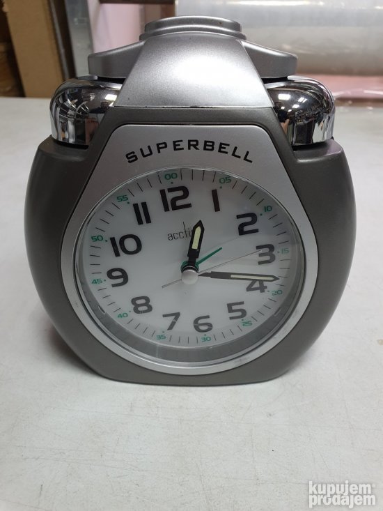 Sat- Budilnik 148x143x78mm Sivi - Acctim