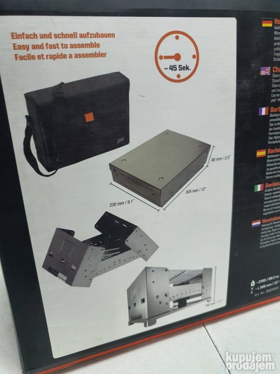 Sklopivi prenosni rostilj za kampovanje - Esbit