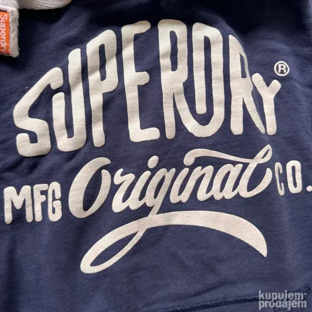 SUPERDRY ORIGINAL zenski teget duks sa kapuljacom M