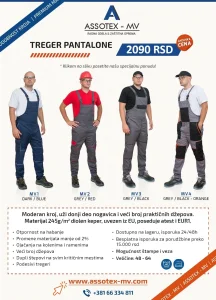 Proizvodnja treger pantalona i ostale radne odeće uniformi