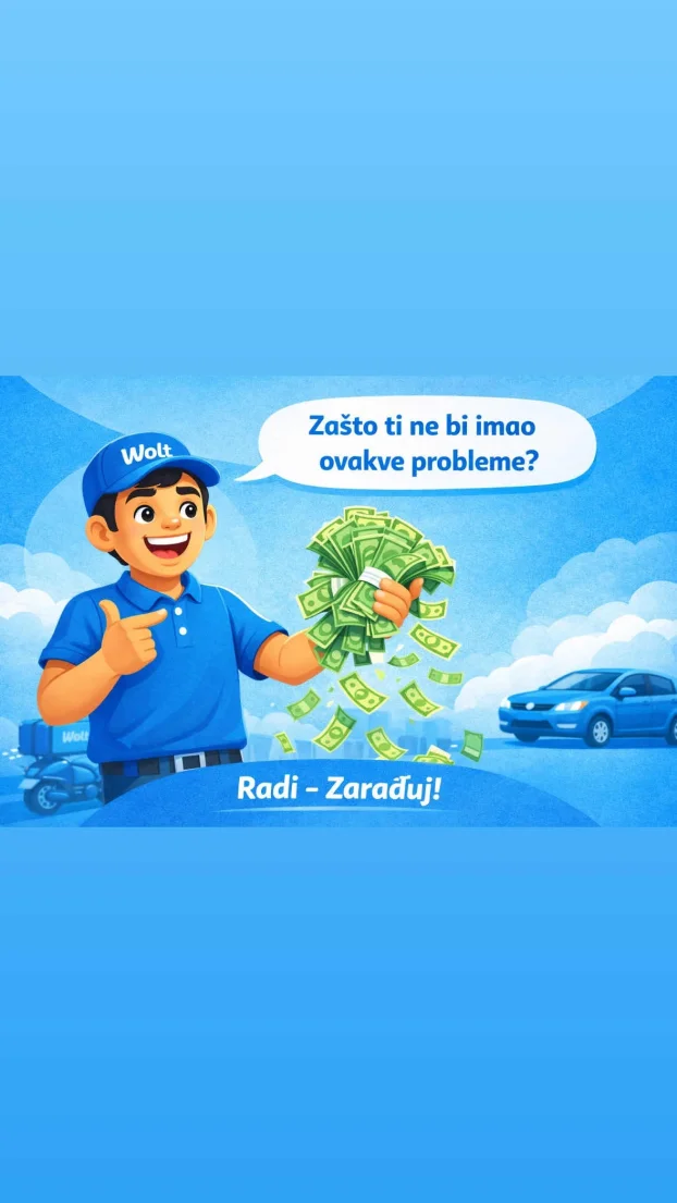 Posao dostavljac wolt / glovo