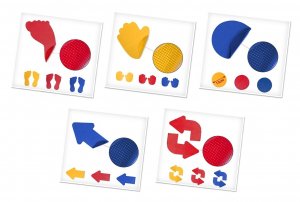 Poligon od gumiranih stopa markera