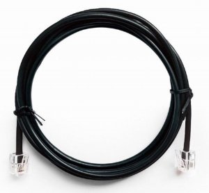 CABLEXPERT Telefonski kabl okrugli 2m crni TC6P4CR-2M